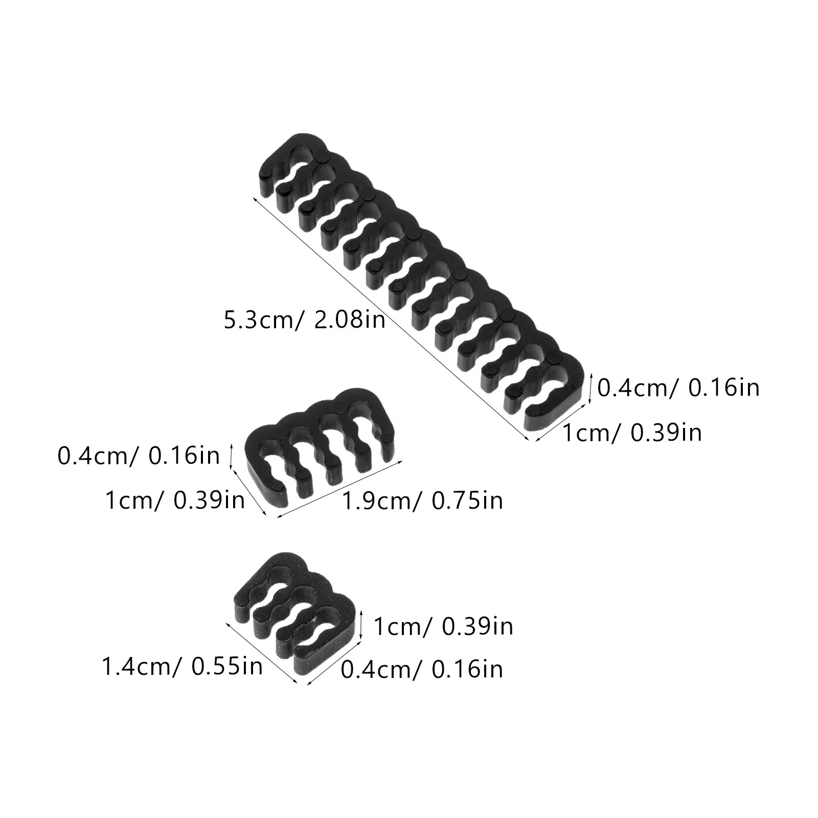 24개 데스크 케이블 정리용 빗 - 충전 케이블용 플라스틱 코드 홀더 클립 USB 연장 코드 책상 아래 와이어 관리용