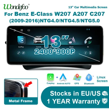 Radio Estéreo para Auto con Pantalla Táctil de 2400*900, Sistema Linux, Carplay Inalámbrico y Android Auto, para Mercedes Benz Clase E C207 W207 A207 2009-2016 NTG 4.0 4.5 5.0, Autoradio, Autolink, Airplay, Reproductor Multimedia 2 DIN, Bluetooth, Navegación GPS 1