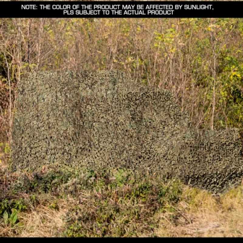 Outdoor Hunting Hidden Net 1.5 * 2m Mountain Camping Desert Tactical Hidden Camouflage Net Courtyard Shading Equipment Protect