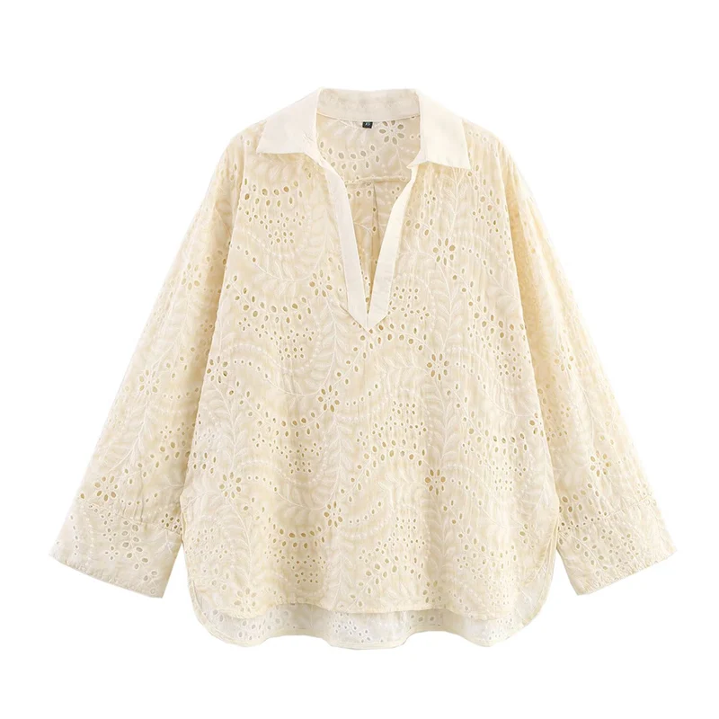 Bermuda Shorts 2 Pieces Sets For Women 2025 New Fashion Hollow Out Embroidery Shirt Top Shorts Set Casual Woman Outfits