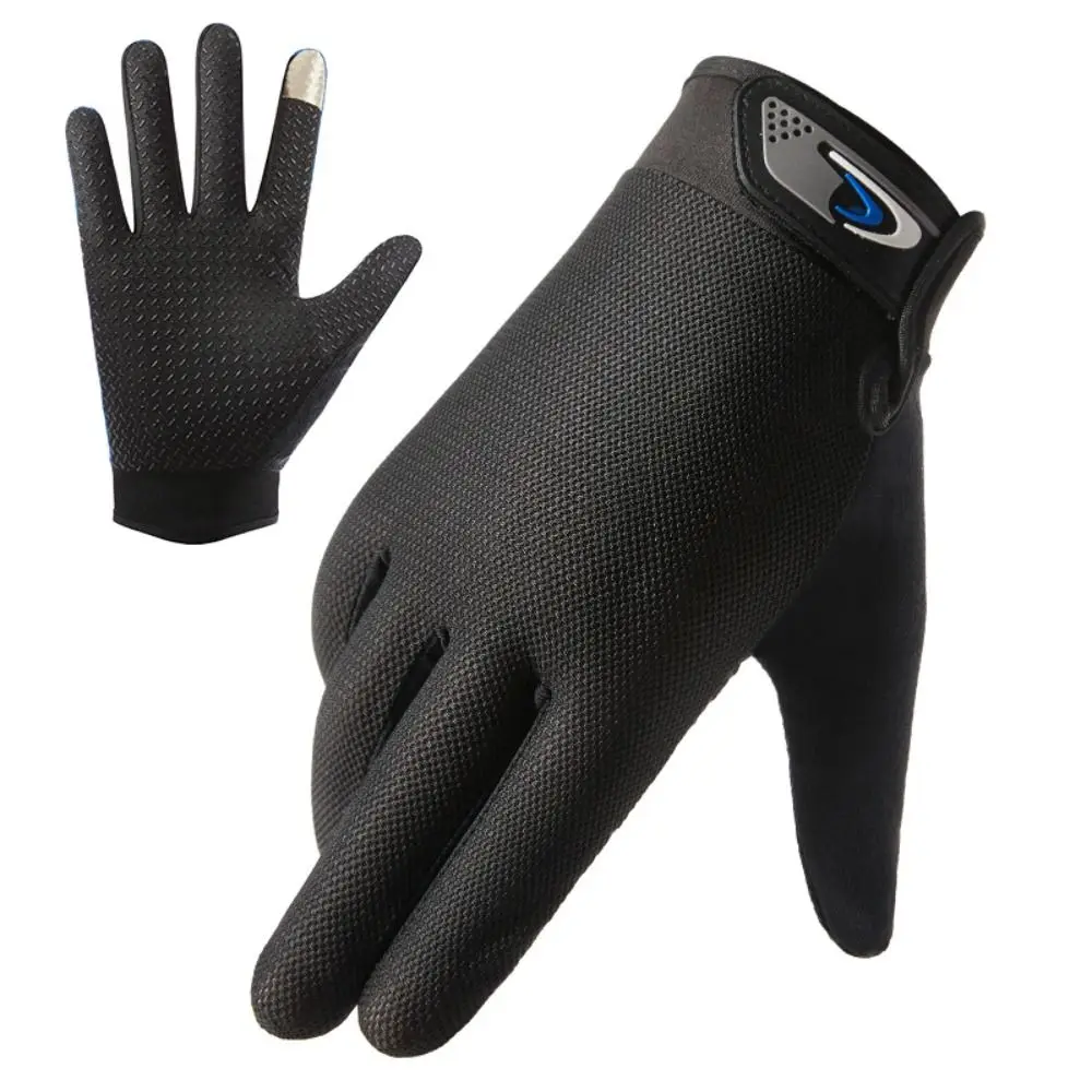 Comfortable Full Finger Cycling Gloves Touch Screen Thin Fishing Gloves Ice Silk Silicone Non-slip Bike Driving cycling gloves fishing gloves sports gloves full finger gloves