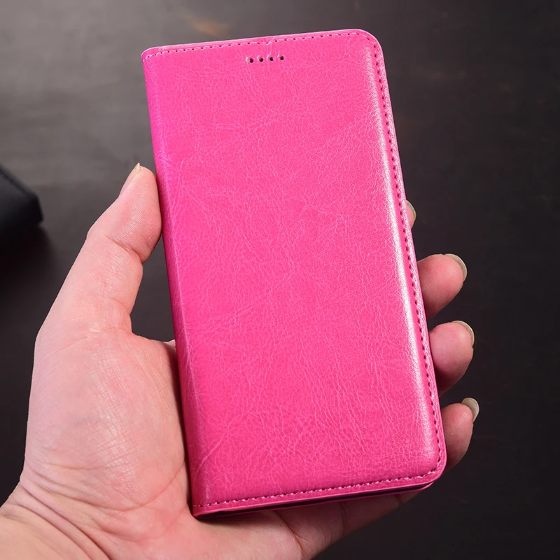 Magnetic Flip Leather Phone Case with Bracket Feature