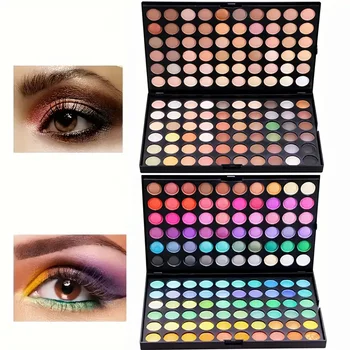 120 Color Eyeshadow Palette with Matte and Shimmer Effects Nude Warm Tones for Parties, Events and Professional Makeup Artistry 1