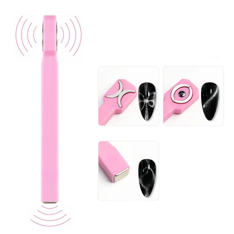 Cat Eye Nail Tool Magnetic Nail Art Tools Magnetic Nail Tools 3 in 1 Strong Cat Eye Magnet for Nails UV Gel Polish Butterfly Cateye Magnetic Tool for Nail Art Magnet Stick Nail Salon Tools
