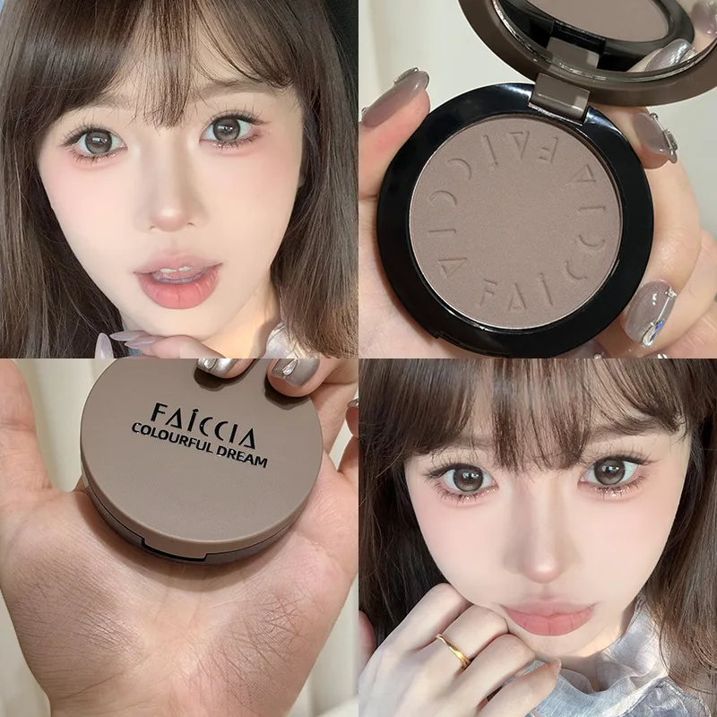 Radiant Contouring Palette - Matte Grey-Brown for Enhanced Facial Definition