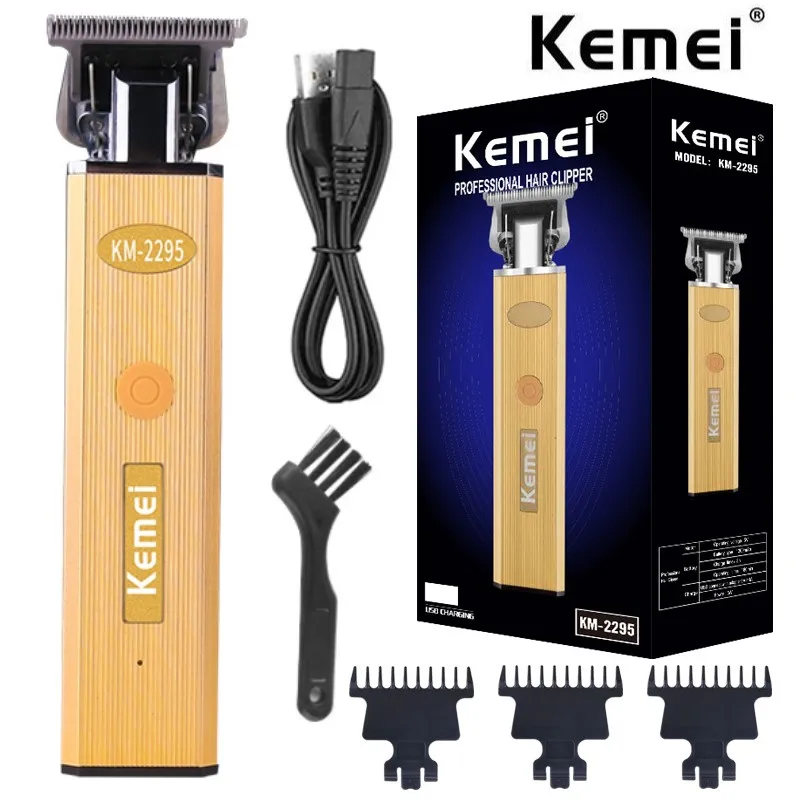 

Kemei T9 USB 0mm Hair Trimmer Professional Electric Bald Head Cordless Clipper Barber Finish Hair Cutting Machine Zero Gapped