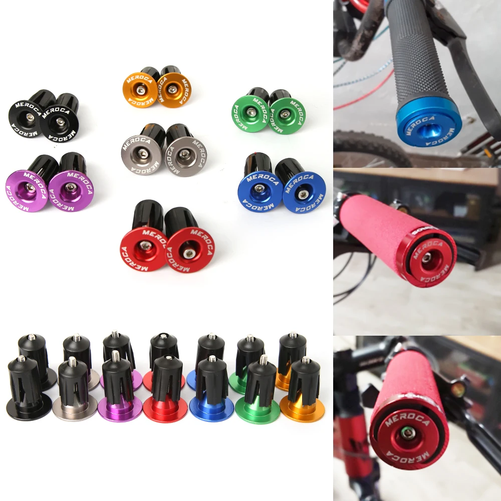 1 Pair Mountain Road Bike Handlebar End Plugs Aluminum Alloy Handle Bar