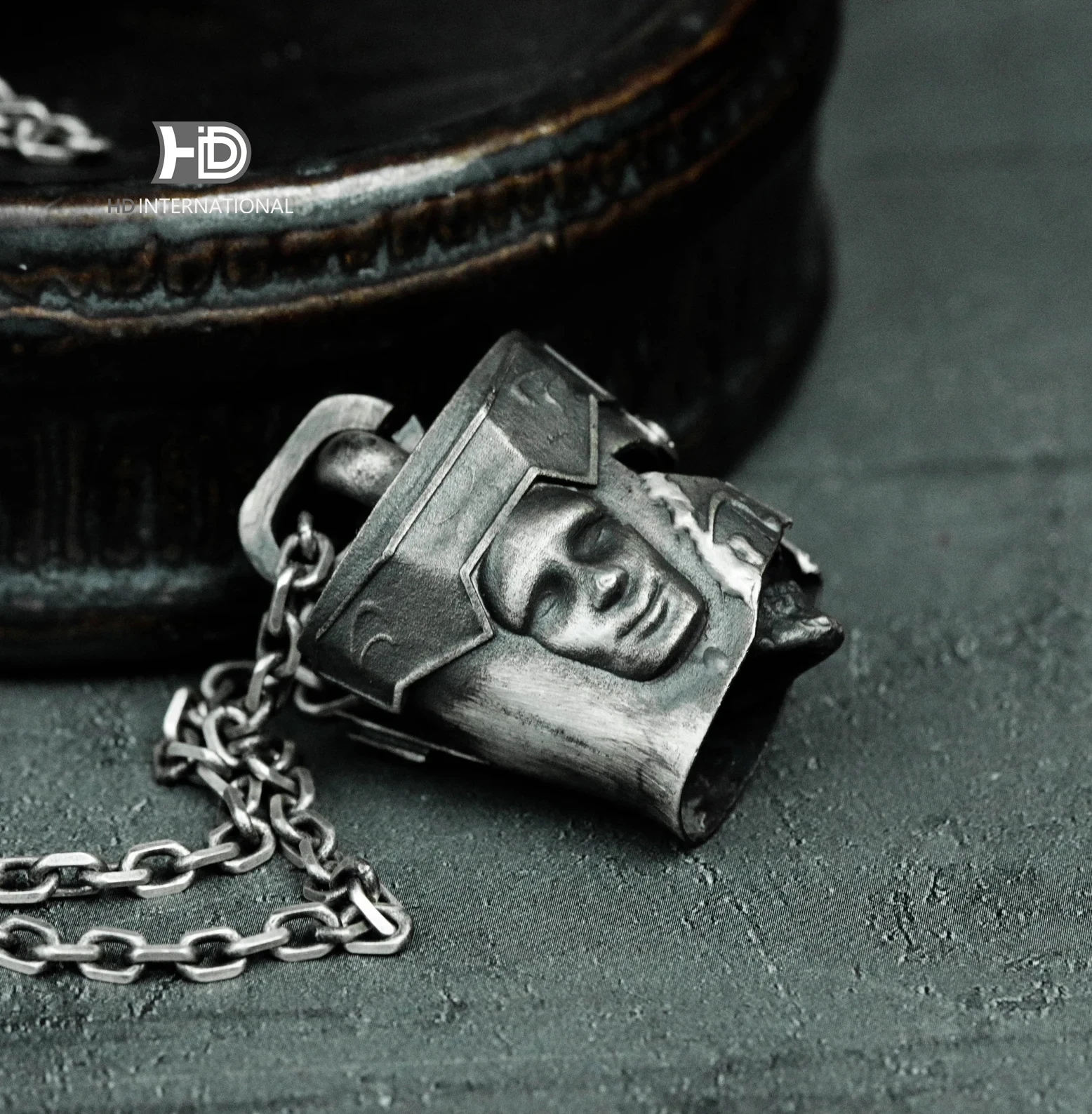 

925 silver skull general pendant, ghost face pendant, warrior skull jewelry