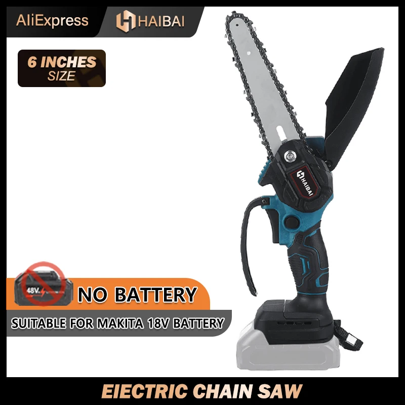 4000RPM 6 Inch Cordless Mini Chainsaw Manual Pruning Saw Electric