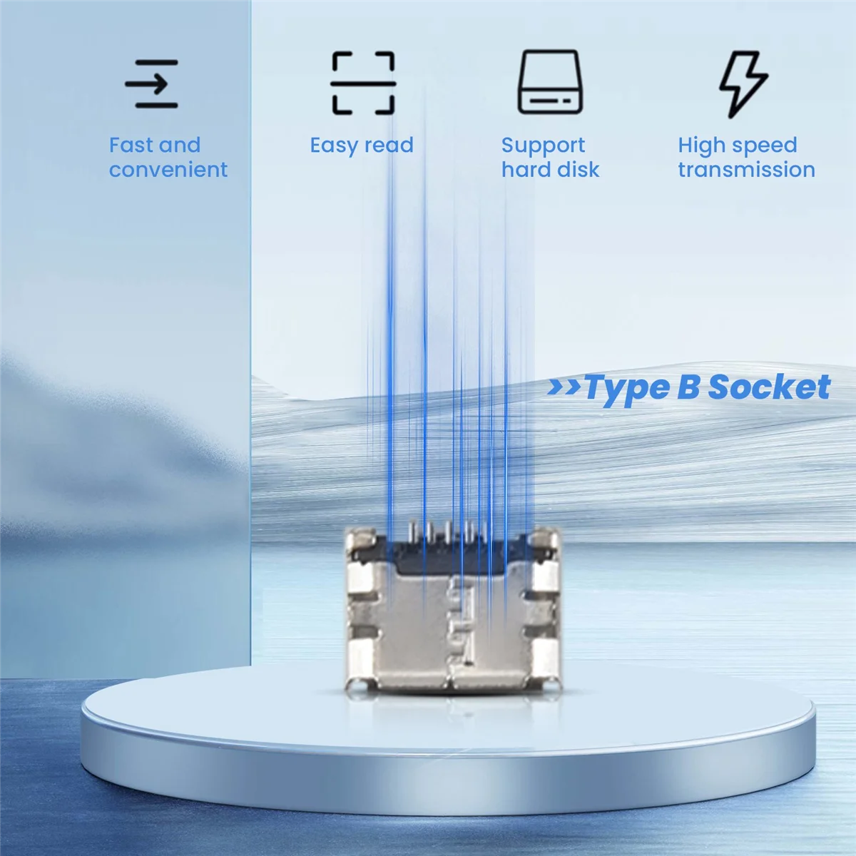 Hot sale 10 Pcs Spare Parts Type B Micro USB Female Jack Connector Port Socket