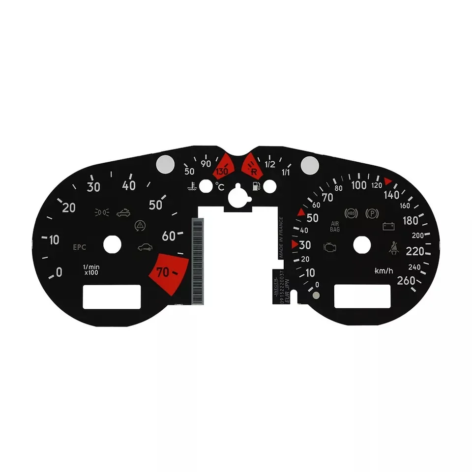 아우디 TT 예거 계기판 클러스터 1999-2005 260KM/H용 게이지 페이스