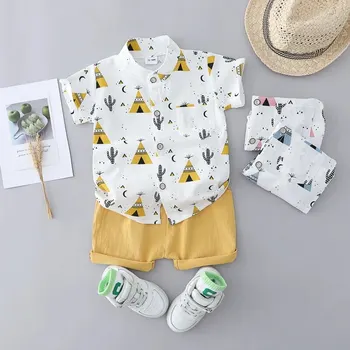 2PCS Kids Cotton Triangle Print Set 1