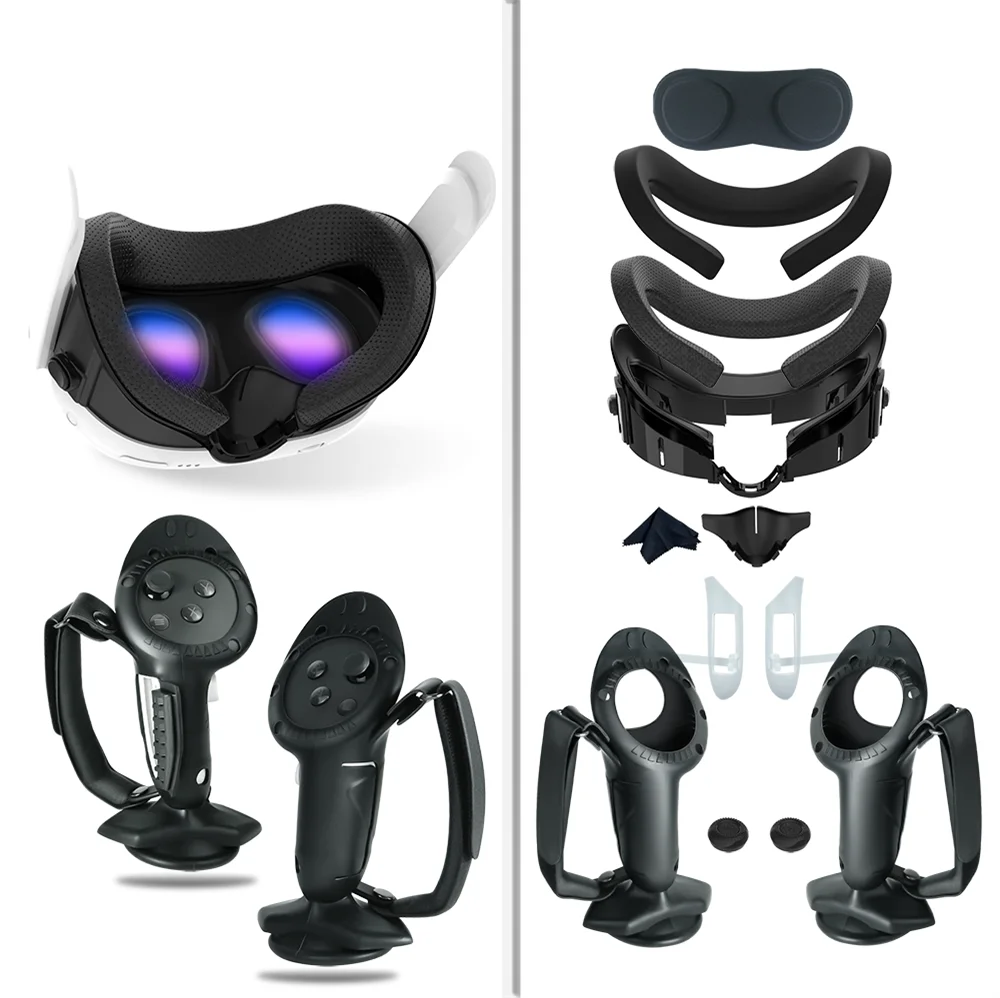 

Сменная дышащая маска с подставкой для Meta quest 3, со съемной крышкой для затемняющего носа, акулий стиль, не влияет