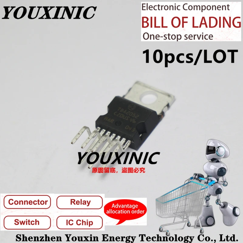 

YOUXINIC 100% New Imported Original TDA2052V TDA2052 TO-220 Hi-Fi Audio Power Amplifier 60W