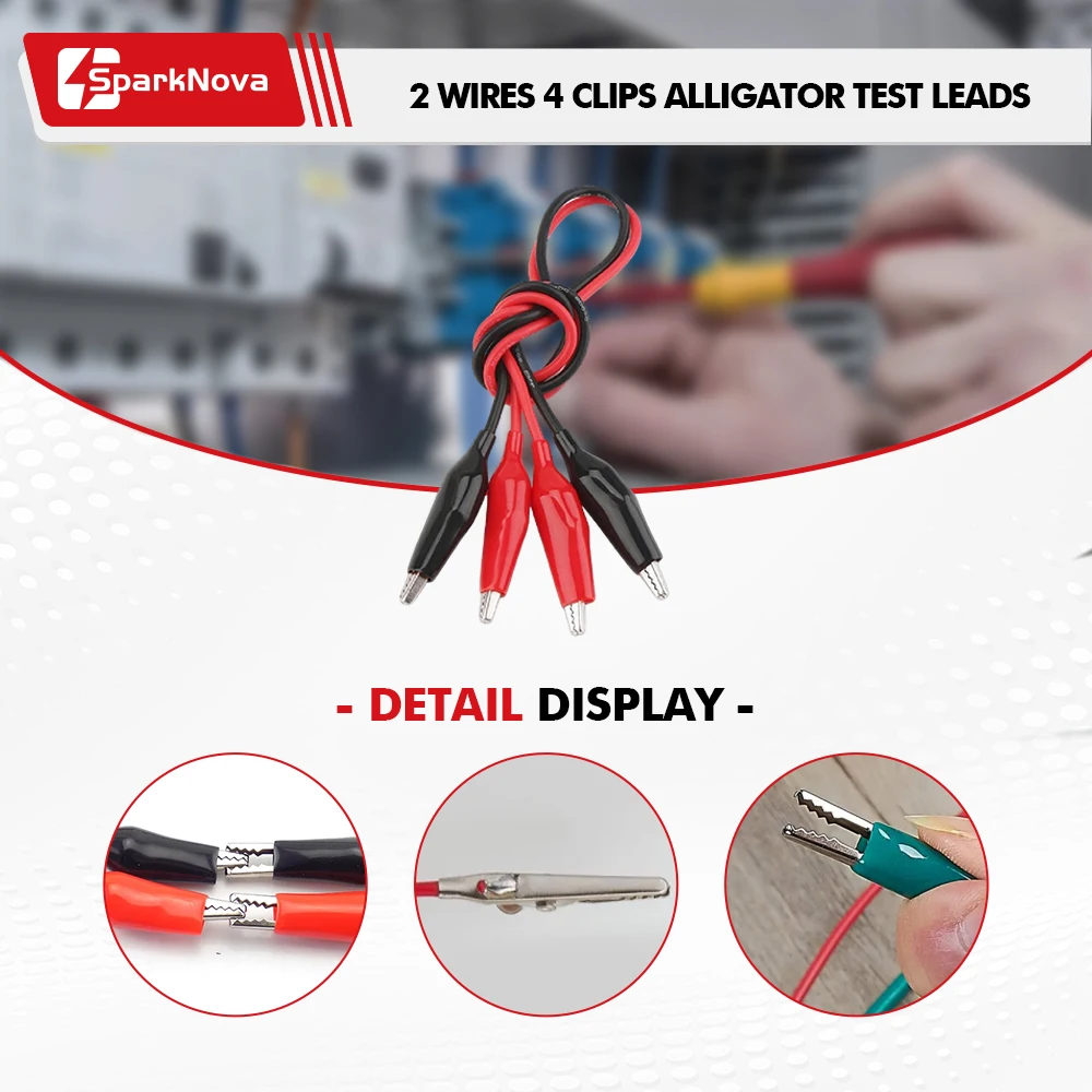 1M Alligator Clip Test Leads for Electronics Projects