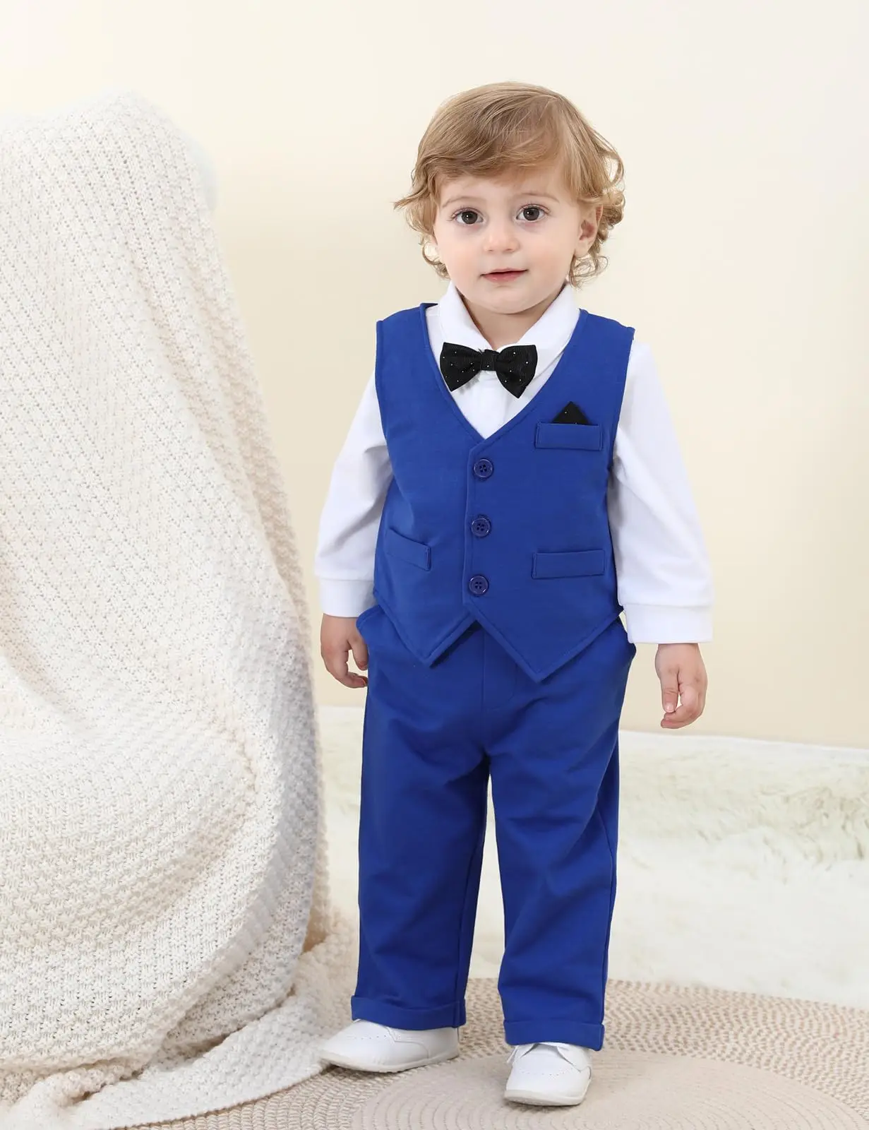 Baby Jongens Pak Baby Formele Outfit Bruiloft 1e Verjaardag Jurk Outfits Pasgeboren Bodysuit Vest Broek Gentleman Kleding Sets