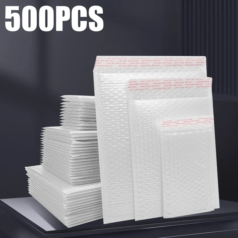 500 PCS White Foam Envelope Bags Self Seal Mailers Padded Shipping Envelopes With Bubble Mailing Bag Shipping Packages Bag bubble mailers foam envelope bags