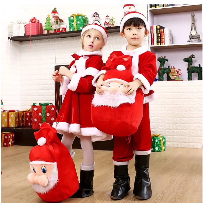 

Cosplay Boys/Girls Santa Claus Father Christmas Set Clothing Set Children's New Year Clothing Kids Child Christmas Costume