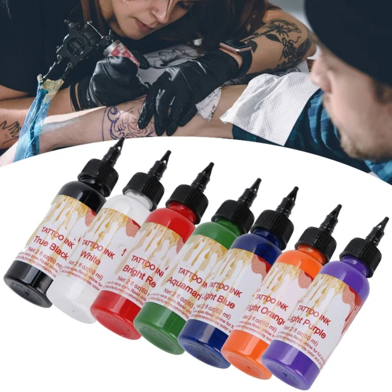 

New Tattoo Ink Microblading Pigment Safe Professional Semi-permanent Colorful Makeup Beauty Paints Accesories for Body Arts 60ml