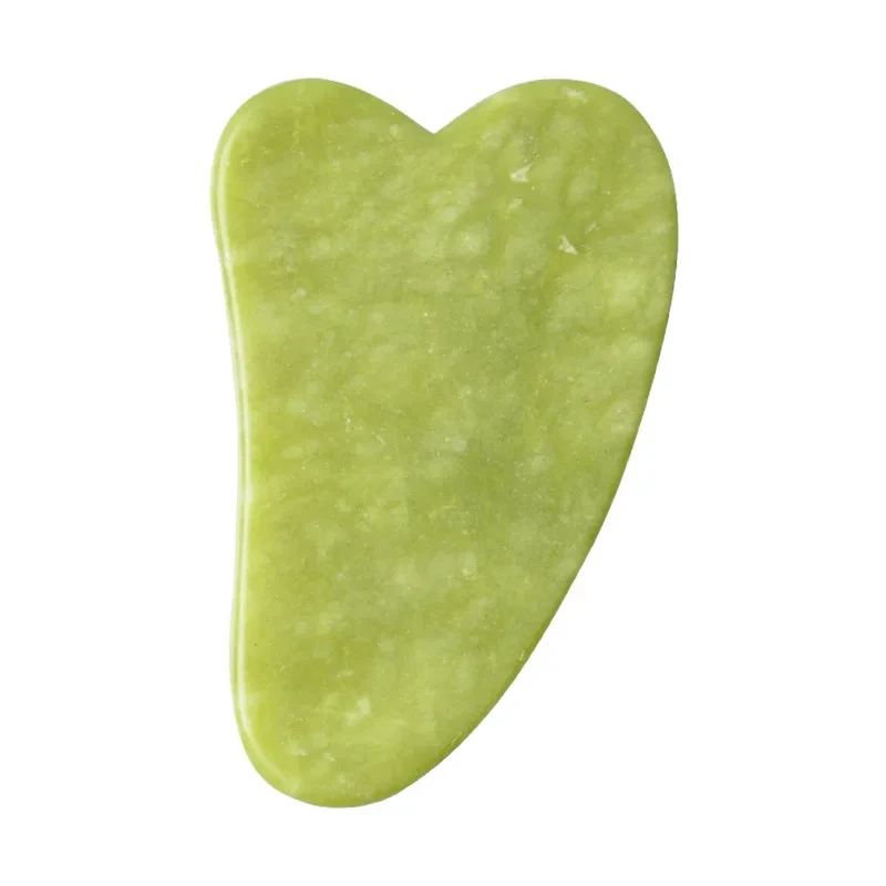 Natural Jade Stone Heart Shaped Scraping Board for Facial Beauty Massage