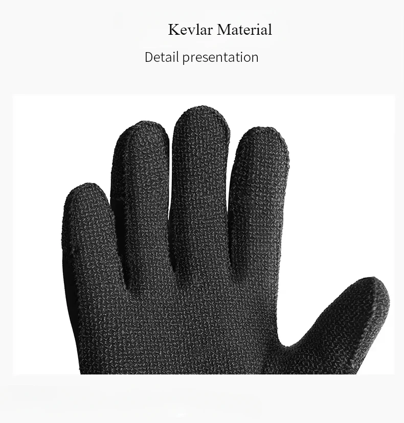Kevlar Diving Glove 3mm&5mm Neoprene with Ultra-Strength Cut-Resistant. Titanium Coating for Dive,Hunting,Winter Gloves 4