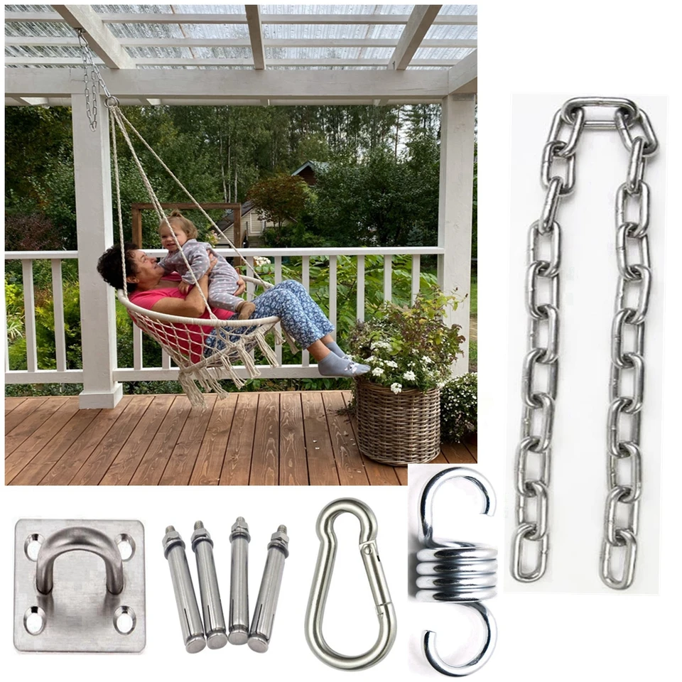 Porch Swing Hammock Chair Hardware Hanging Rope Swing Hammock