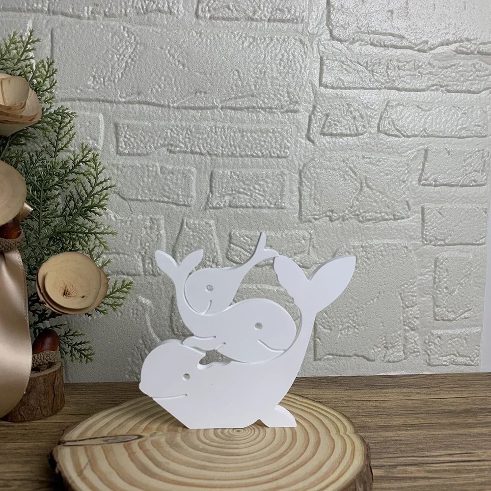 Puppy Ornament Insert Silicone Mold Dog Couple Love Mould Plaster Cake Candle Molds Soap Resin Clay Mold Craft Supplies silicone mold