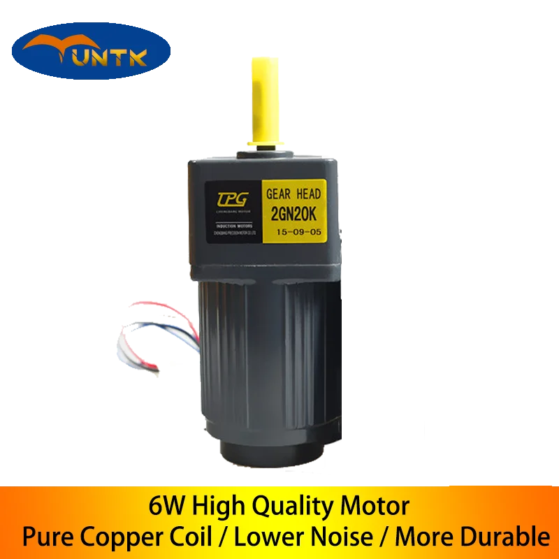 6W 110V AC Gear Fixed Speed Electric Motor Reducer 2IK6GN C With Single