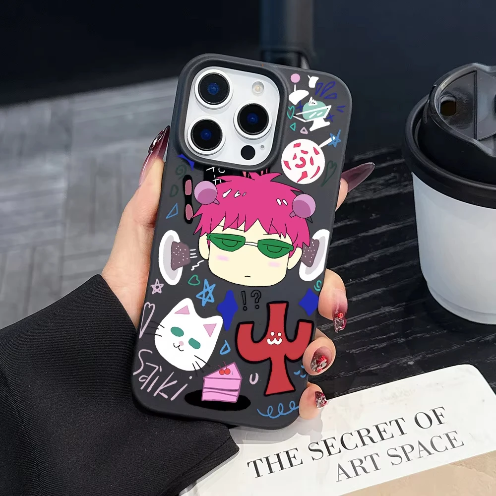 Luxury Shockproof Silicone Anime Phone Case – Saiki K. Kusuo Design