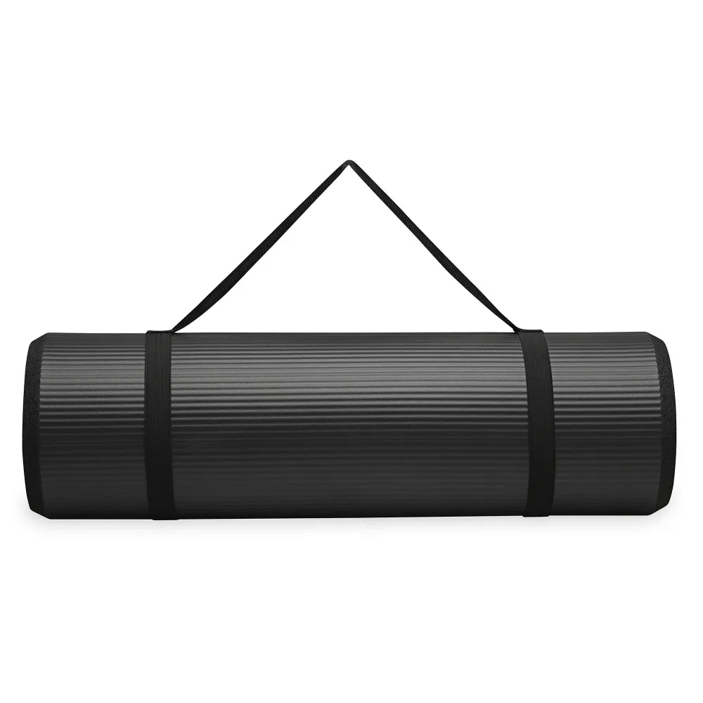

15mm Performance Fitness Mat Textured Ridges for Ultimate Traction Exercise Yoga Sports Equipment Body Building Entertainment