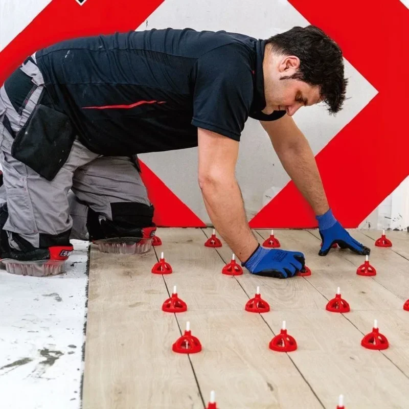 Tile Leveling Tools 50/100PCS Spiral Ceramic Tile Leveling System Tile Leveler Spacer Baseplates for Laying Wall Floor Fixing Construction Tool Tile Spacers Tile Leveling Clips