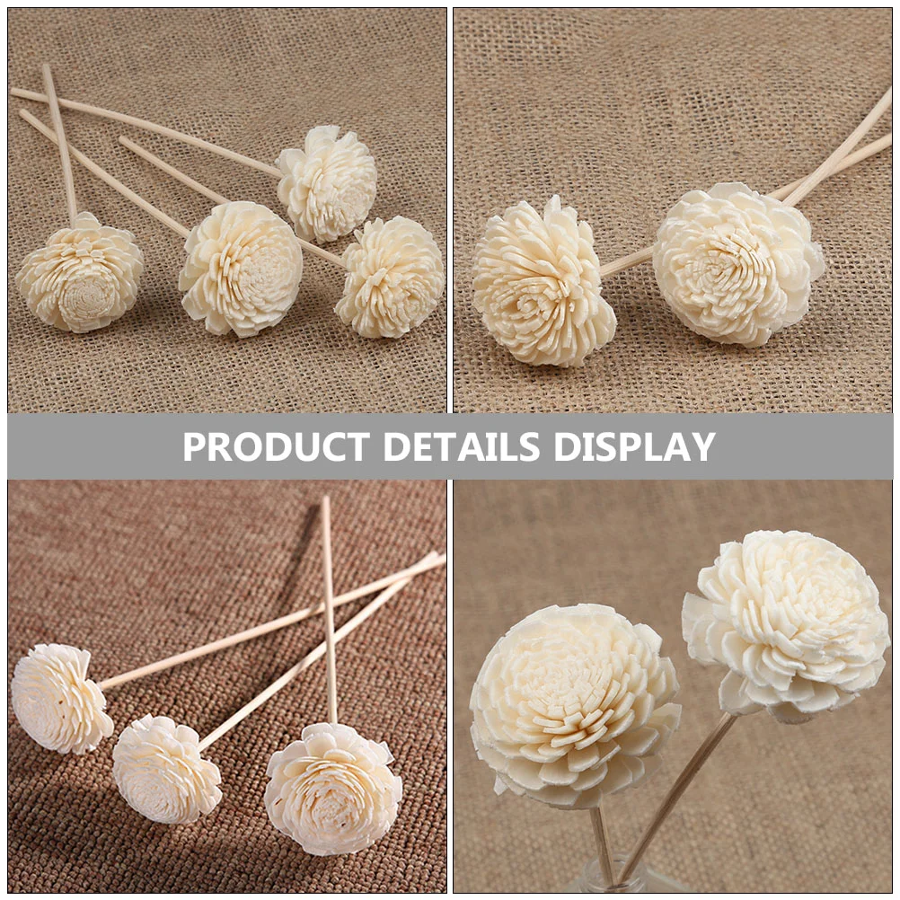 6 Pcs Diffuser Sticks Artificial Flower Diffuser Sticks Home Decor Aromatherapy Dried Flower Diffusers Essential Oil