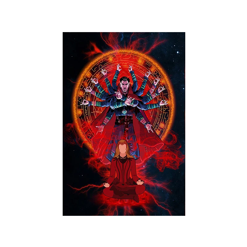 thumbnail image 1 of Póster de la película Doctor Strange en el multiverso de la locura de Disney Avengers, superhéroe, Bruja Escarlata, pintura en lienzo, arte de pared, decoración, 1 of 5