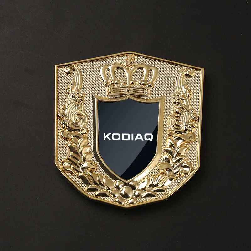

Crown shape car front grille stickers, car front grille metal stickers for Skoda Kodiaq 2016 2017 with logo Car Accessories