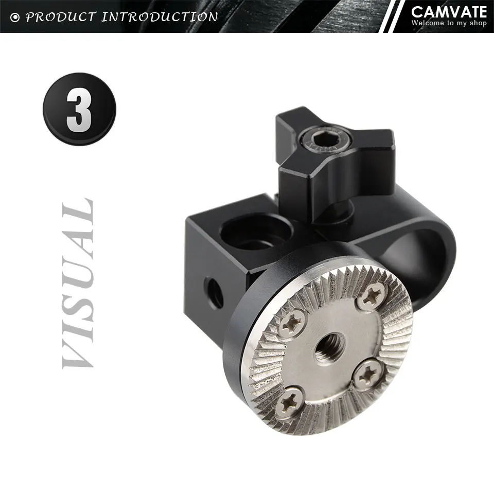 Single 15mm Rod Clamp Adapter With M6 ARRI Rosette Mount Lock For DSLR Camera Sh