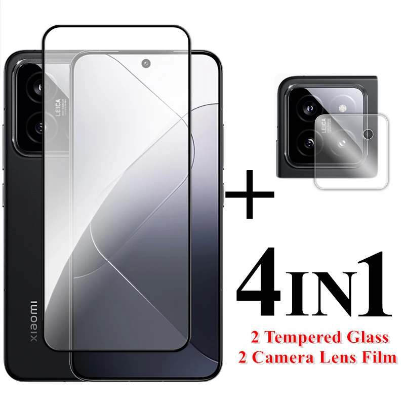 

For Xiaomi 14 Screen Protector Full Cover Glass For Xiaomi 11T 12 12T 13 13T 14 Tempered Glass For Xiaomi 14 Camera Lens Film