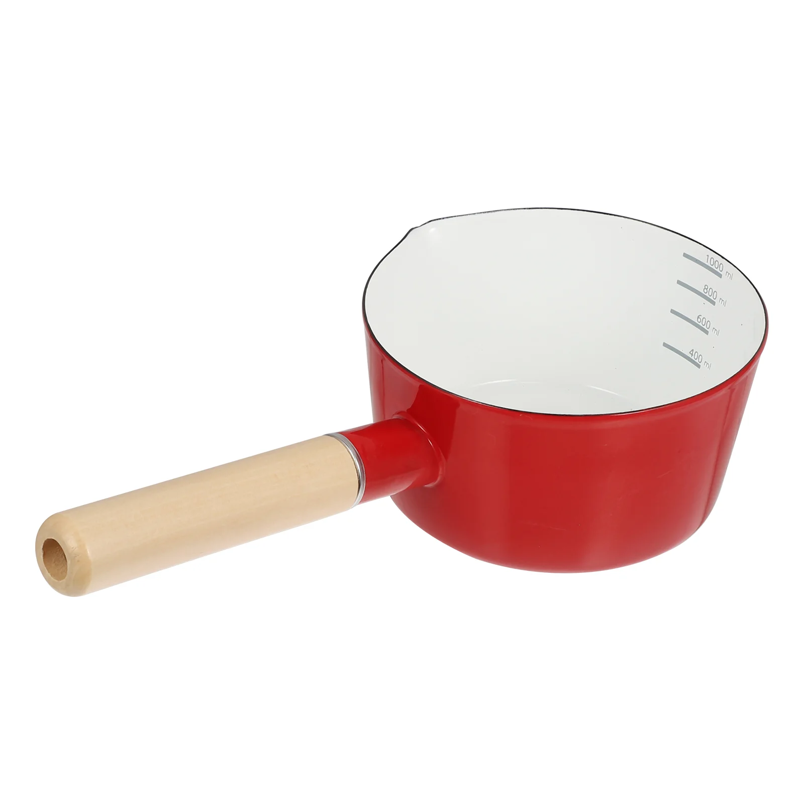 

Household Saucepan Single Handle Kitchen Cookware Small Enamel Infant Food Stew