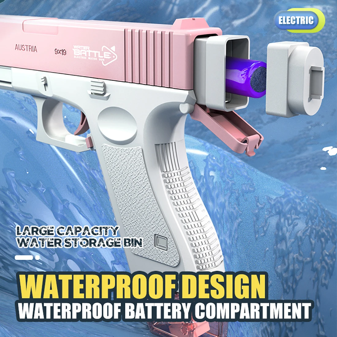 Electric Water Gun Toys Bursts Children's High-pressure Strong Charging Energy Water Automatic Water Spray Children's Toy Guns 2