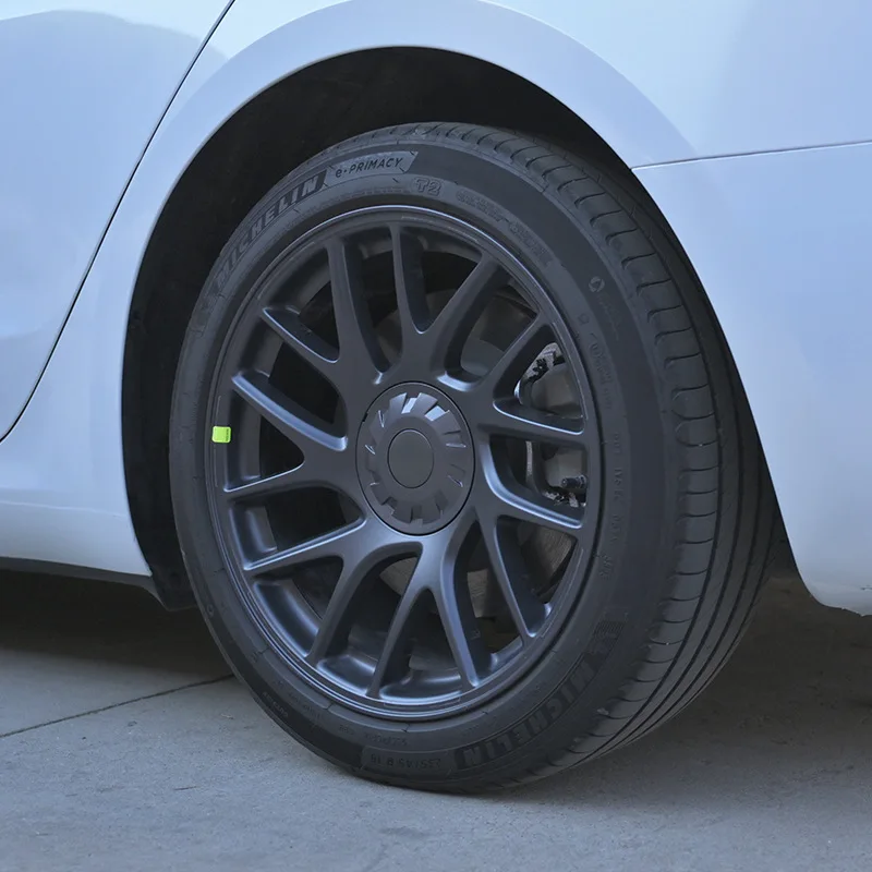 4PCS Wheel Hubcap Cover for Tesla Model 3 Highland Hub Caps Performance Replacement Wheel Cap Full Rim Cover Accessories wheel hub covers