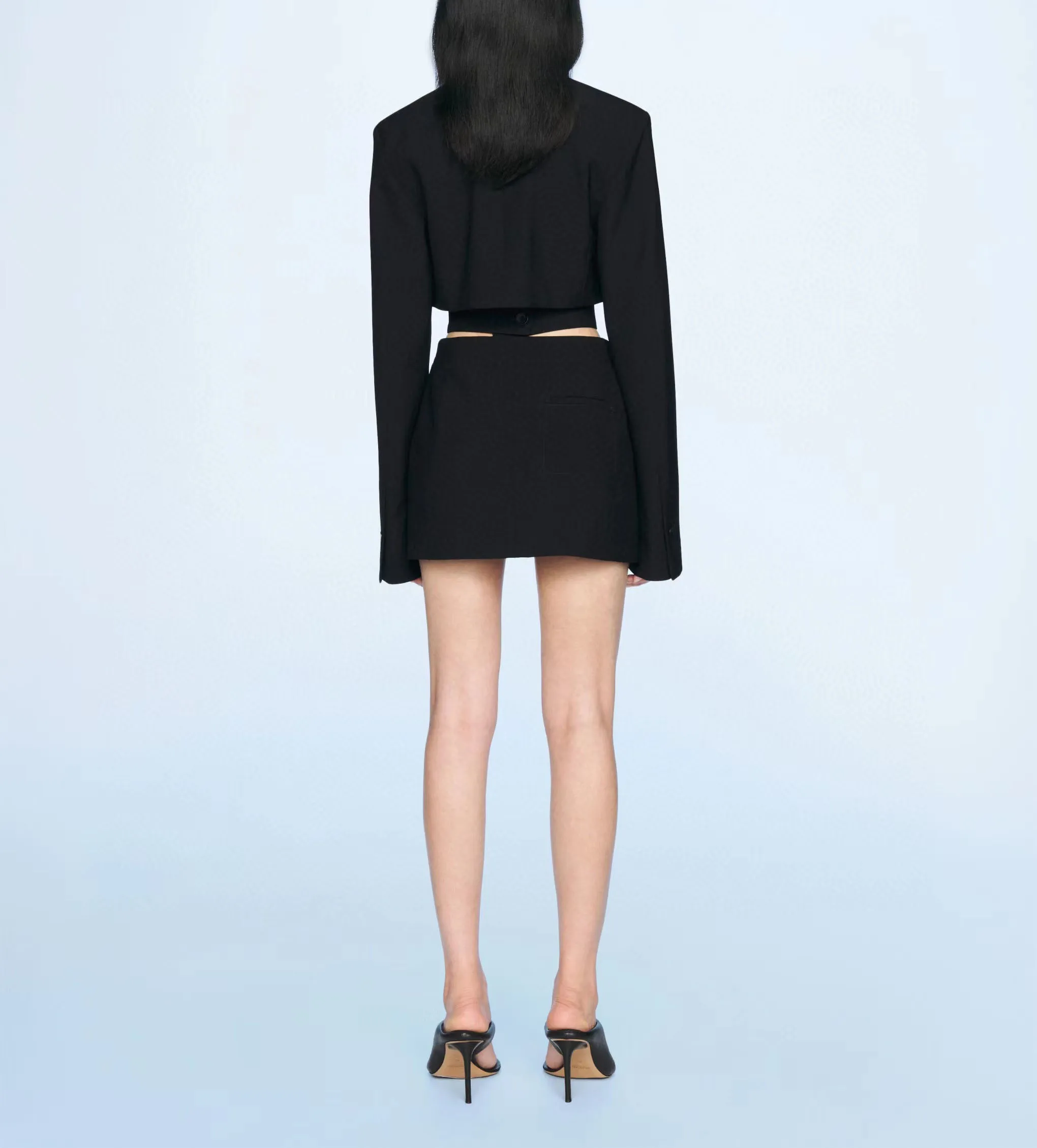 2022 Spring/Summer new suit collar show waist fashion temperament A-shaped niche short skirt long-sleeved women best winter coats for women