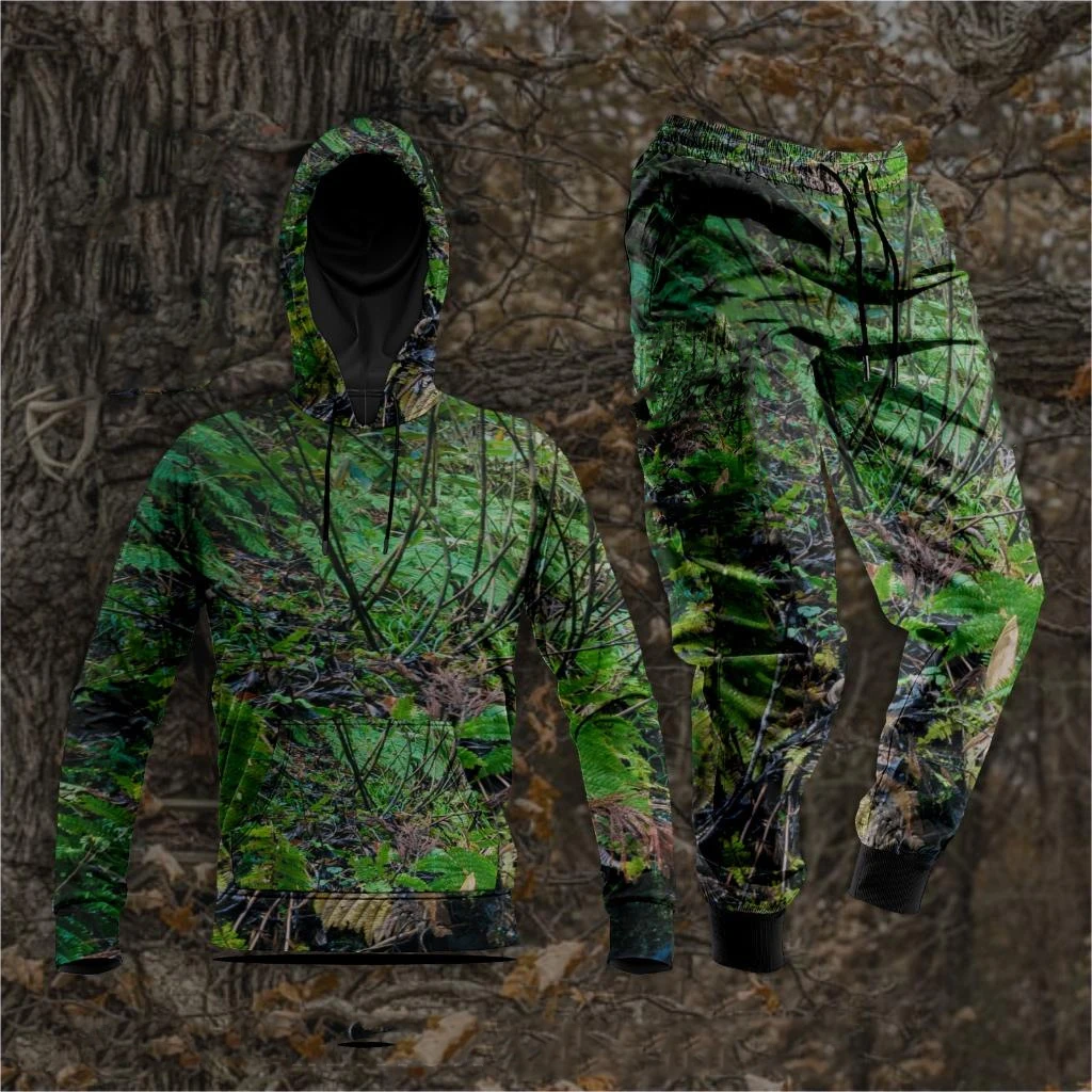Men's Autumn Camouflage Hoodies Pants Sets
