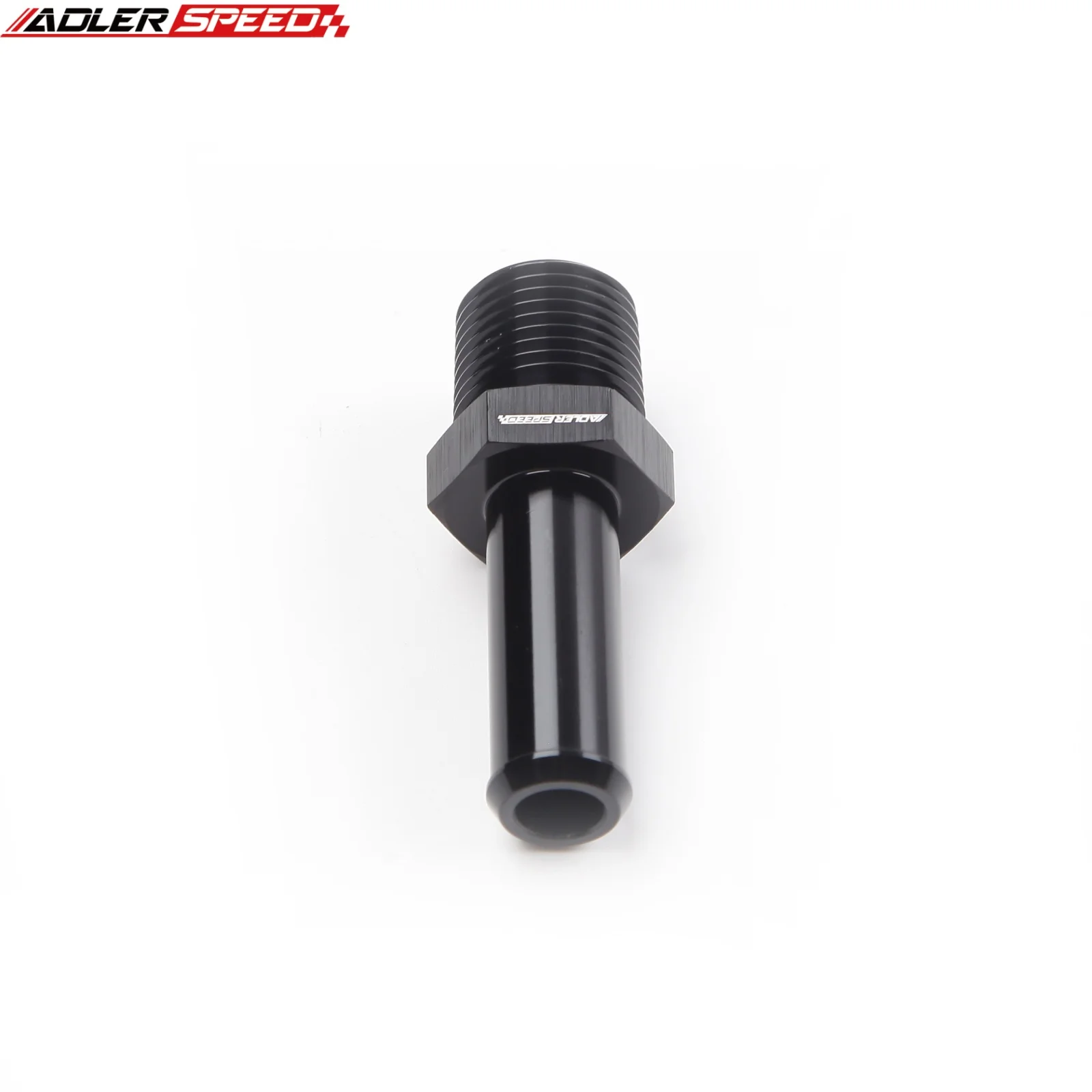 2PCS ADLERSPEED 스트레이트 1/8-27 NPT 7.7mm / 1/2-14 NPT 15.6mm 호스 바브 알루미늄 피팅 어댑터 블랙