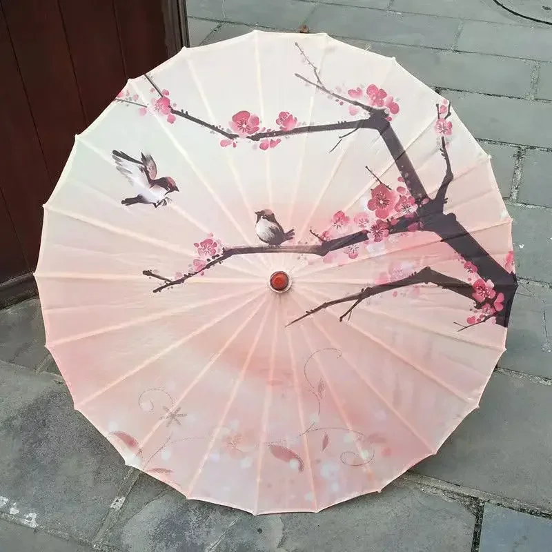 Chinese Style Rainproof Oil Paper Umbrella for Adults Hanfu Dance Photo Parasol  Women's Umbrella Girls Cosplay Prop Decoration