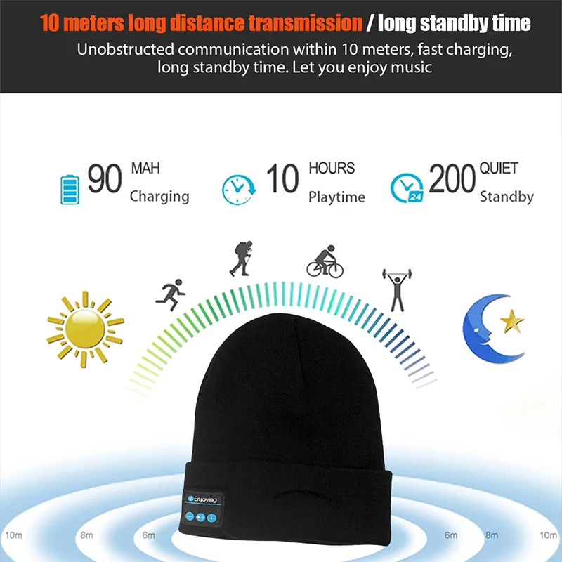Winter Sports Bluetooth Music Beanie Hat