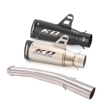 For Honda CBR600 F4i 2001-2007 Motorcycle Exhaust Muffler Mid Pipe Connect Tube Stainles Steel Tail Escape Slip On 51MM
