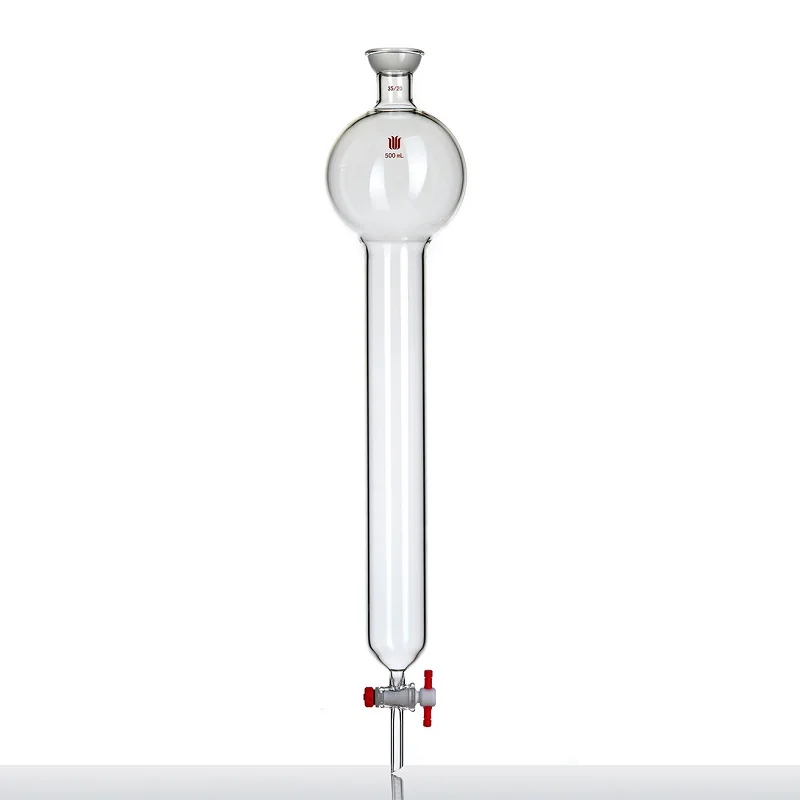 

SYNTHWARE Flash chromatography column with storage sphere, No sand plate,Ball grinding joint 35/20, 2mm PTFE valve aperture, C38
