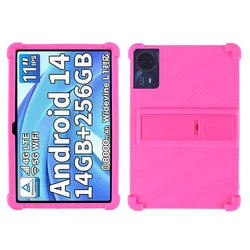 11 - Inch Tablet Protective Case with Kickstand and Holder - Premium Cover - Teclast T50HD 11inch (Rose)
