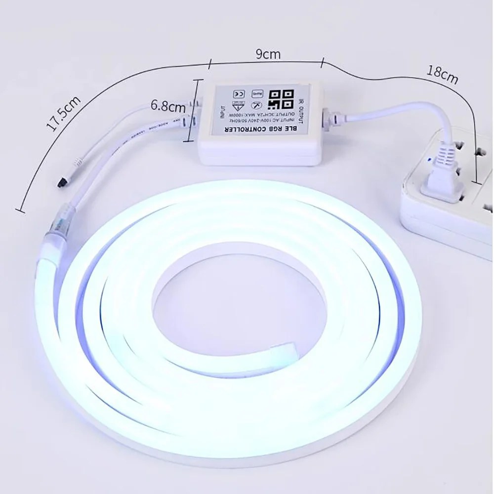 

220V RGB Lamp With Mobile Phone APP Control Colorful Gradient Atmosphere Neon Smart Remote Control