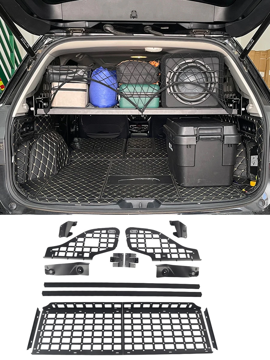 

For Subaru Forester SK 2019-2023 Modular Storage Panel Shelf Modification Rear Trunk Debris Rack Luggage Organizer Molle Panel