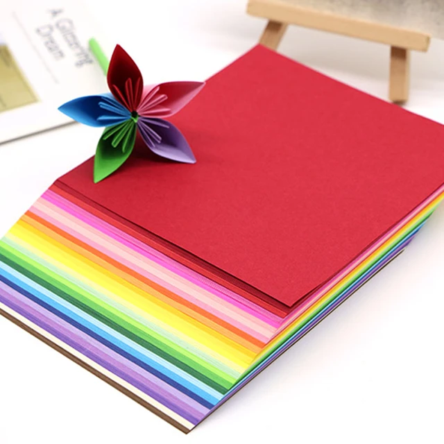 15x15cm 20x20cm 100Pcs Colored Copy Paper Multi-size Double Sides Origami  10 Different Colors Gift Packaging Craft Decoration - AliExpress